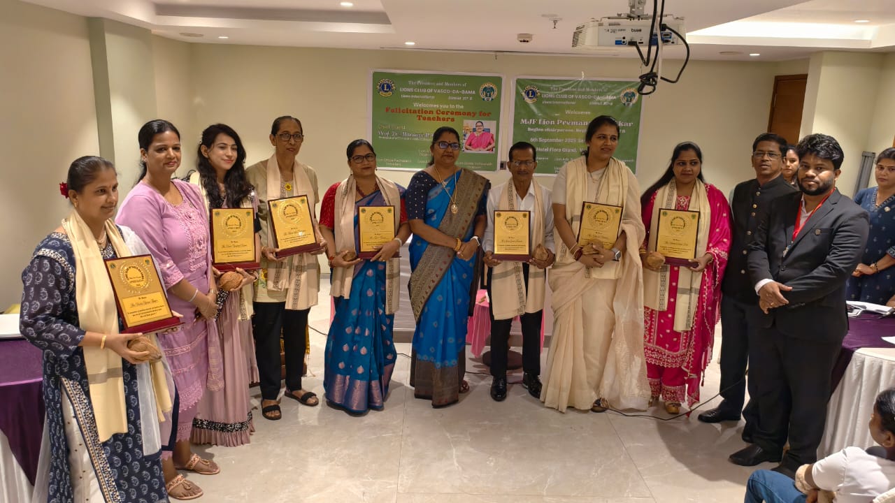 Attended Teachers day celebration conducted by the Lion Club of Vasco da Gama, held on 06 September 2025 at 5 p.m. at Hotel Flora Grand, Vasco da Gama Goa. 