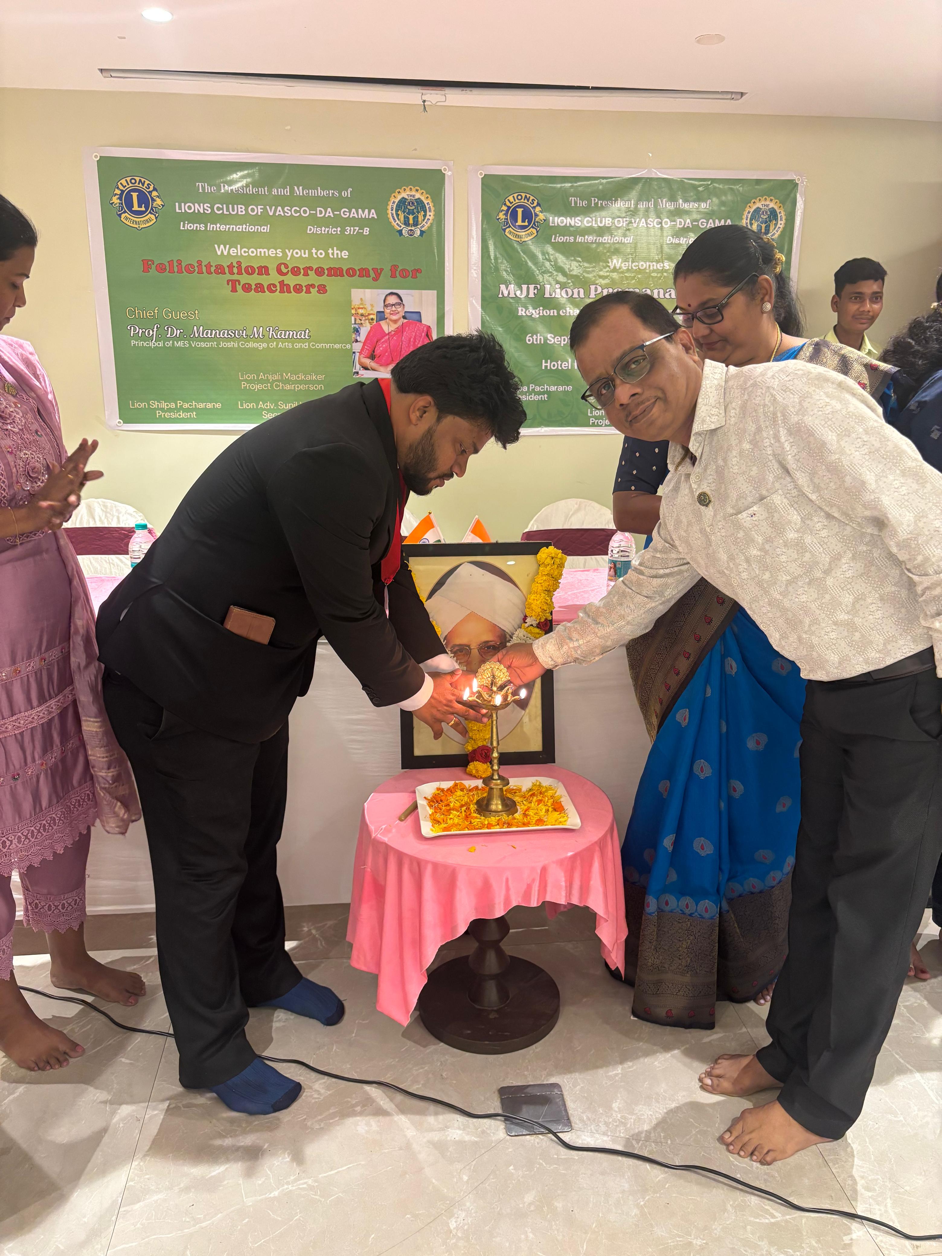 Attended Teachers day celebration conducted by the Lion Club of Vasco da Gama, held on 06 September 2025 at 5 p.m. at Hotel Flora Grand, Vasco da Gama Goa. 