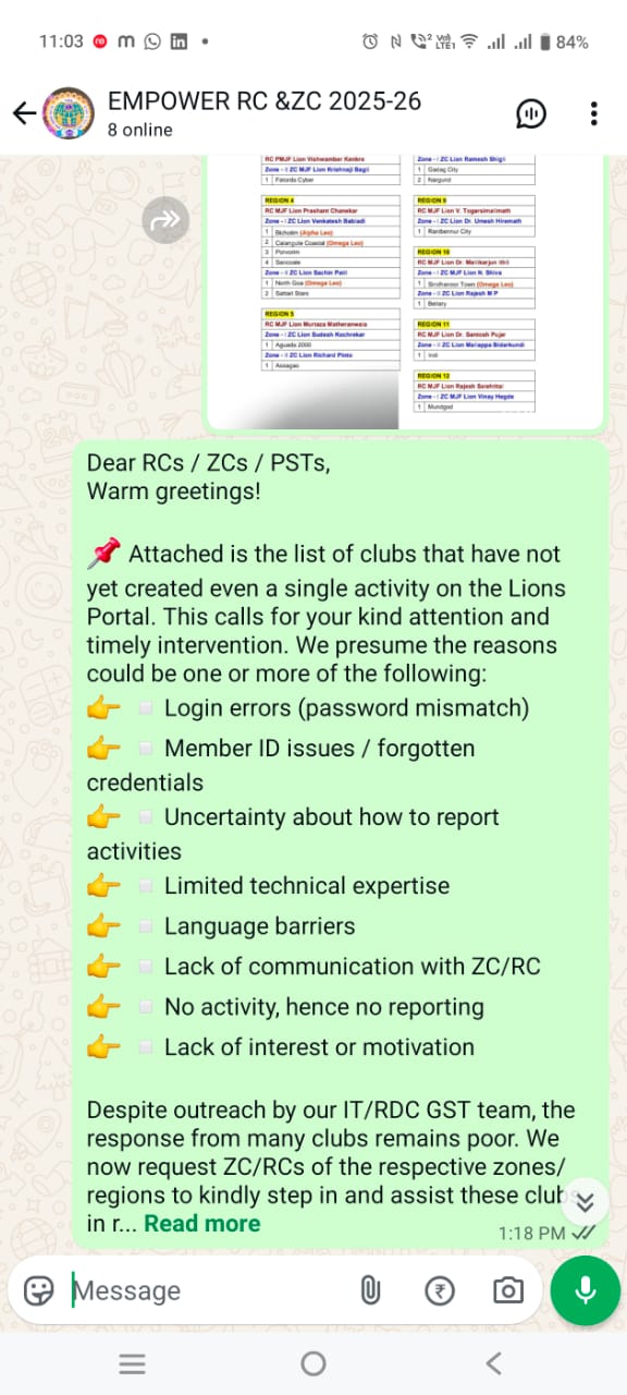 Provided IT support to the ZC and RC of the Disrict 317B