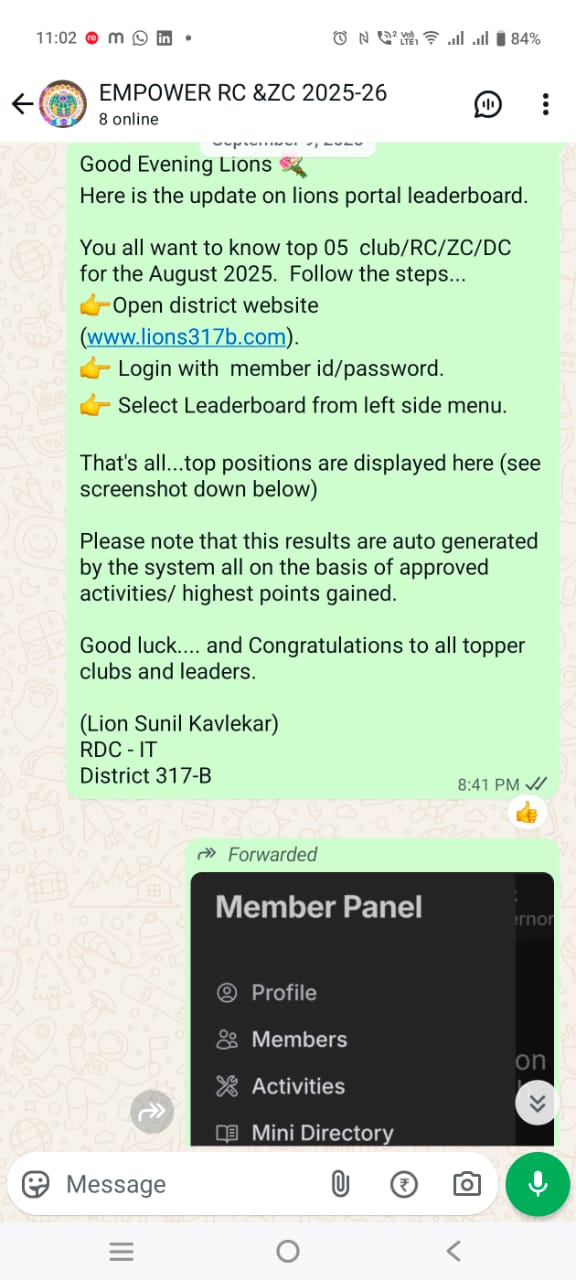 Provided IT support to the ZC and RC of the Disrict 317B