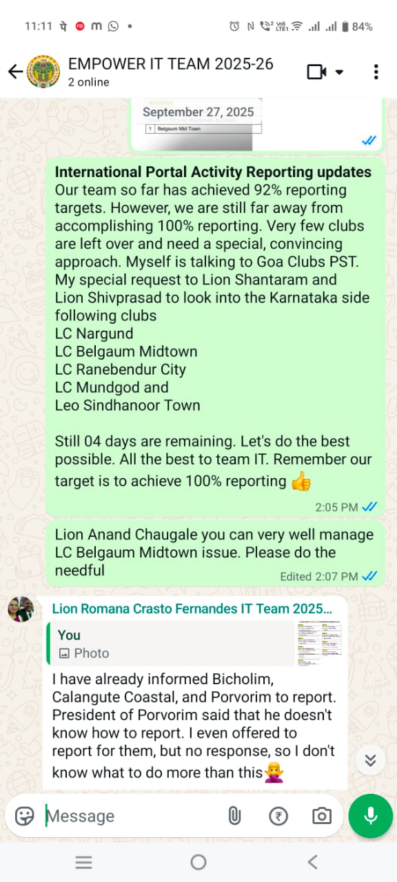 Provided IT support to the PST of all clubs through IT team and district leaders