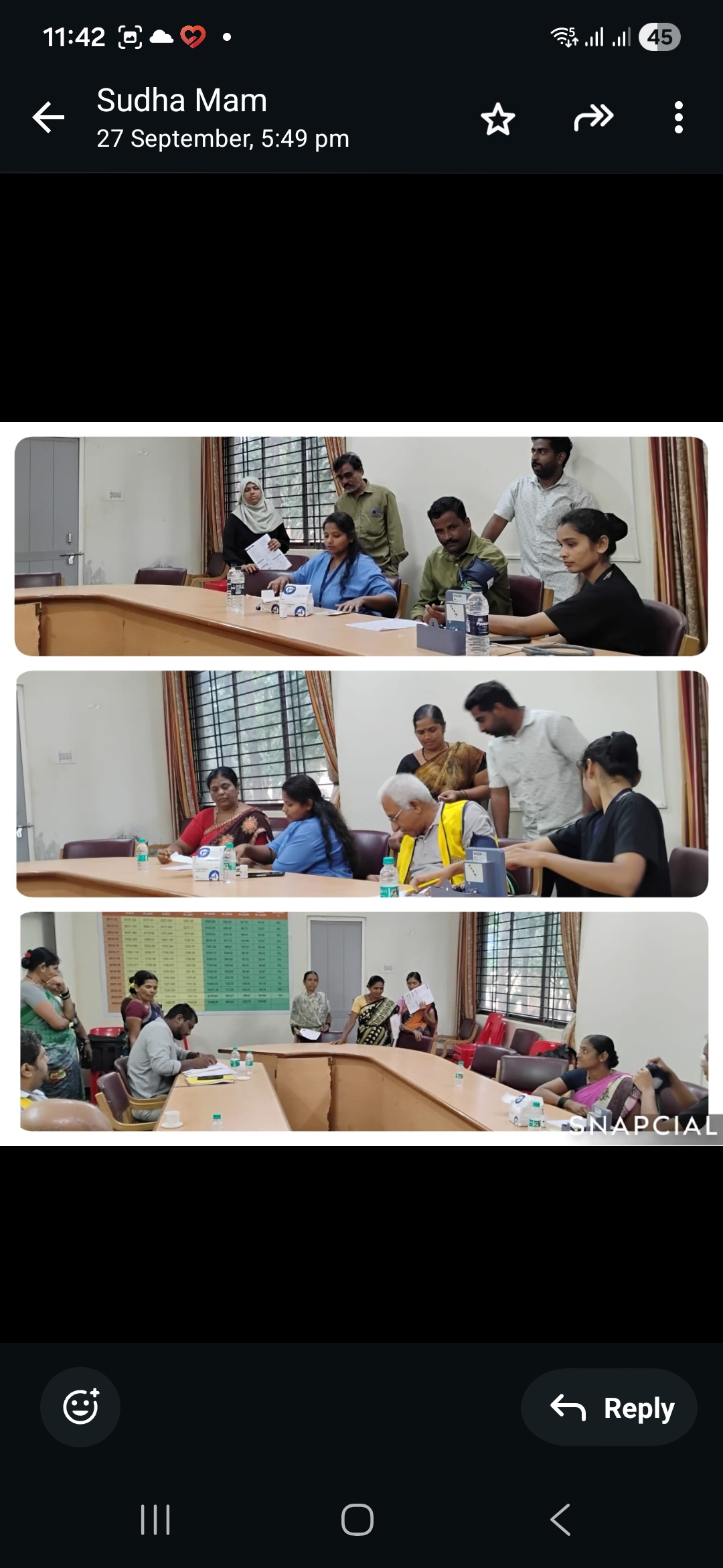 Diabetes screening and screening for cardiac problems at KOF,hubli