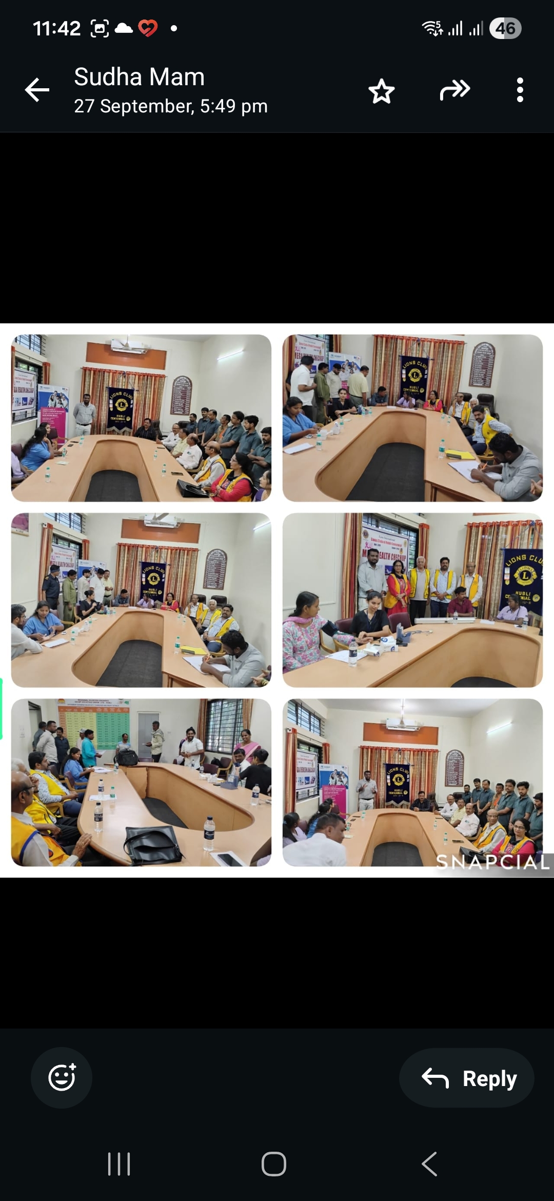 Diabetes screening and screening for cardiac problems at KOF,hubli