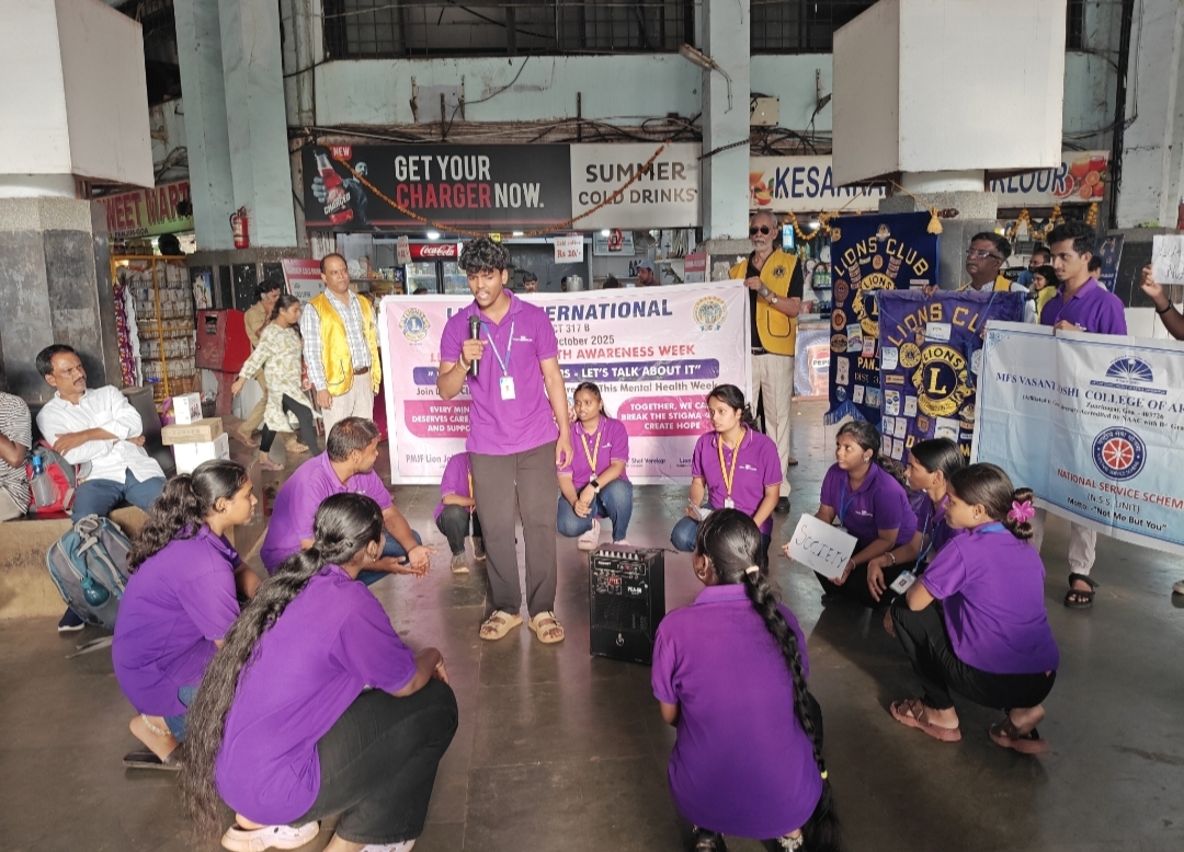 Conducted a Street skit on Mental Health Awareness at Kadamba Bus Stop Panjim