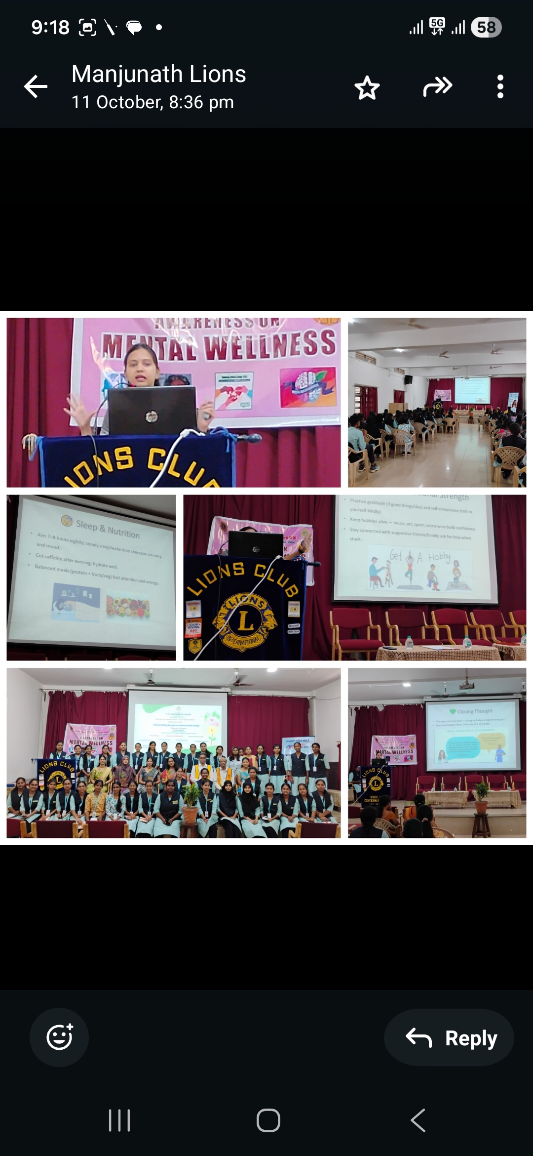 Interactive talk on Mental health among college students