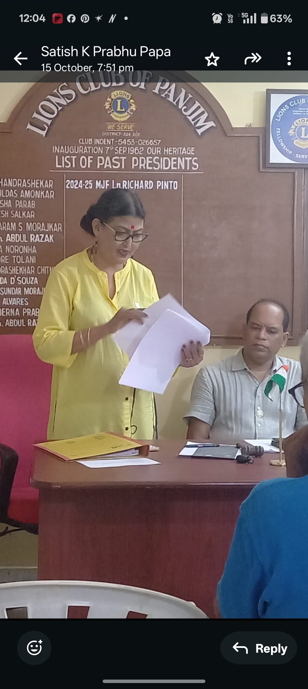 Regular club meeting for the month of October 2025