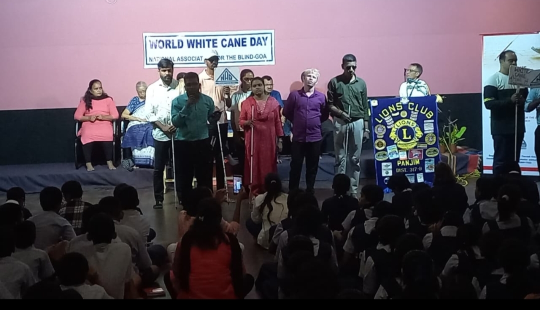 Celebrated World White Cane Day with students of the Goa Blind Association 