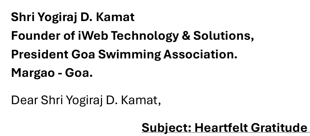 Donation Amount From Shri Yogiraj Kamat