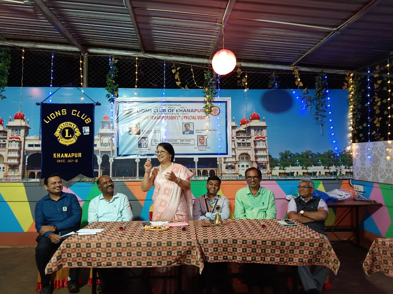 Region charperson MJF Lion Bharati Vadavi madam visit to lions club of khanapur