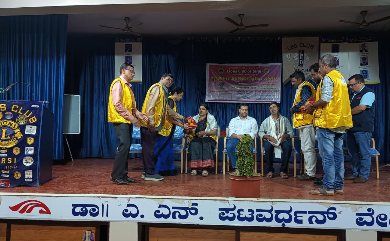 ATTENDED LIONS CLUB SIRSI CONDUCTED MENATL HEALTH CHECK UP CAMP