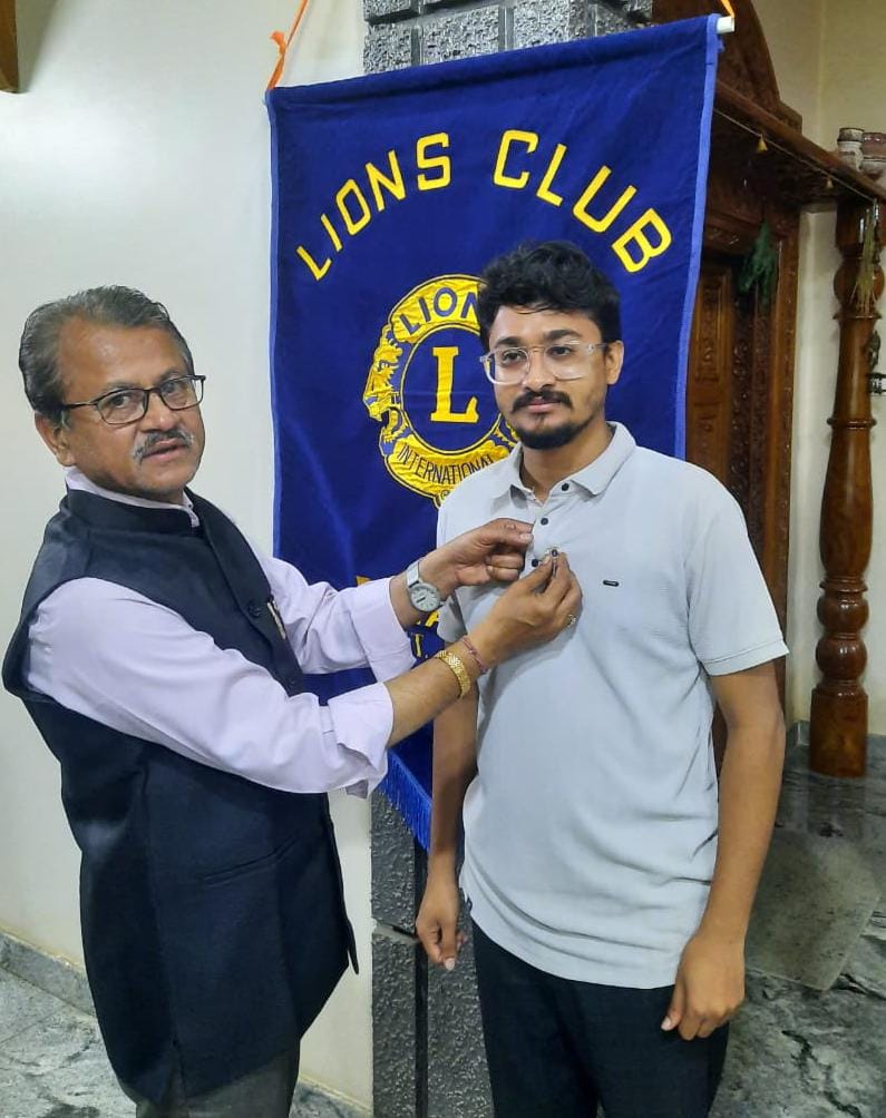 ONE NEW MEMBER ADDED TO LIONS CLUB OF BANAVASI