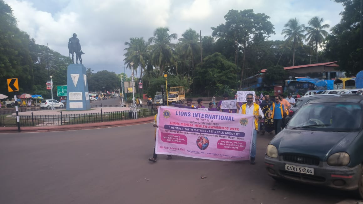 PARTICIPATED IN SKIT PROGRAMME ON MENTAL HEALTH AWARENESS CONDUCTED BY THE DISTRICT 317B ON 07 OCT 2025 AT GANDHI CIRCLE OLD GOA.