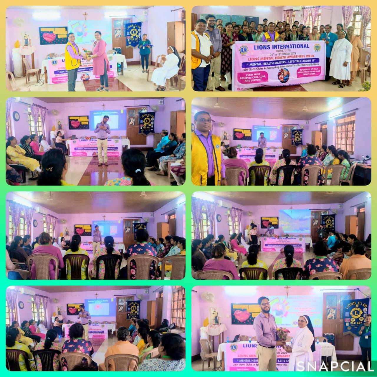 Lions Club of Old and Chodan Organised Mental Health and Well Being with Dr Vithoba Mhalkar mesmerized 50 Teachers of St Theresa High School St Estevam on Emotions with topic Enhancing Emotional Intelligence for Proactive Teaching