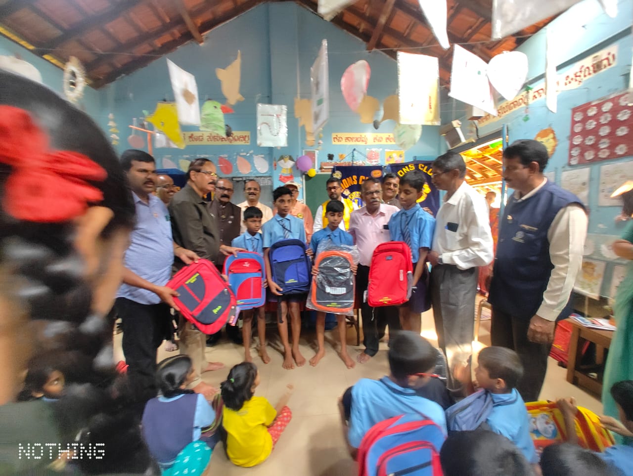 DISTRIBUTED SCHOOL BAGS TO GOVT SCHOOL CHILDREN.