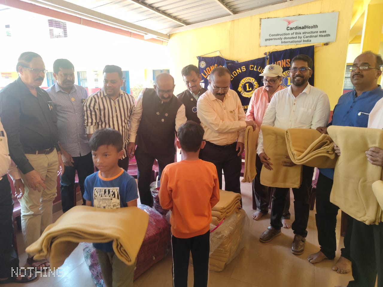 DISTRIBUTED BLANKETS TO GURUKULA HOMELESS CHILDREN.