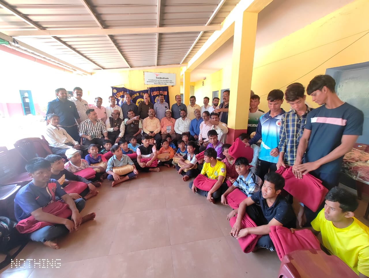 DISTRIBUTED BLANKETS TO GURUKULA HOMELESS CHILDREN.