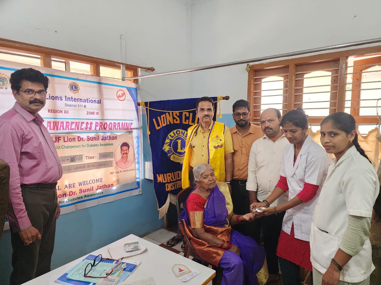 CONDUCTED DIABETIC SCREENING AND AWARENESS CAMP.