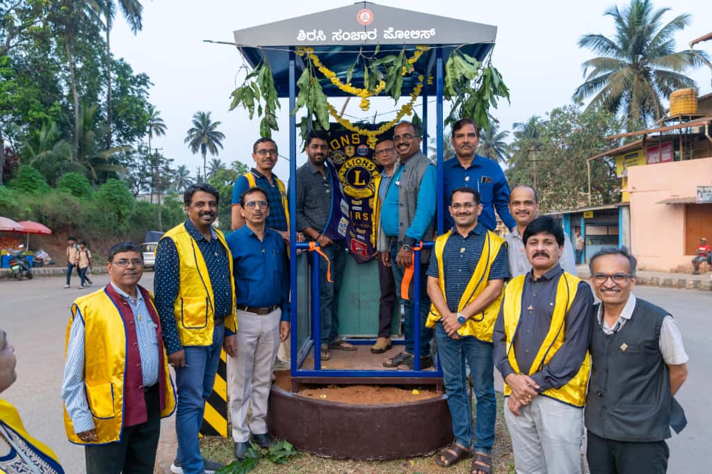 Attended the Inauguration of Traffic Police Chowki Built and Donated by Lions Club Sirsi
