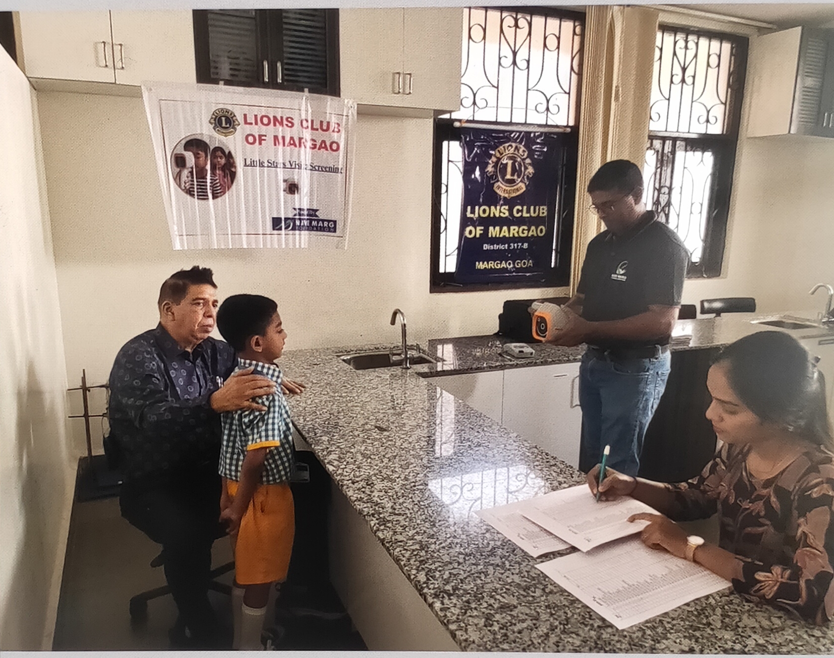 Eye Screening Camp @ Ravindra Kelekar Dynmandir High School at Margao for KGII to 3rd Standard