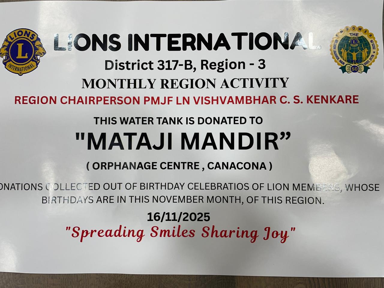 Regions monthly activity 