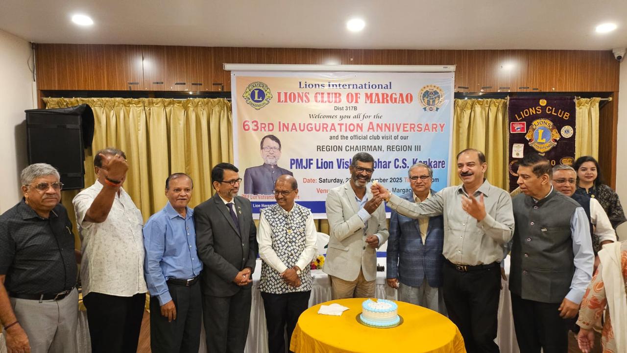 visited lions club of Margao on their 63rd Inauguration Anniversary