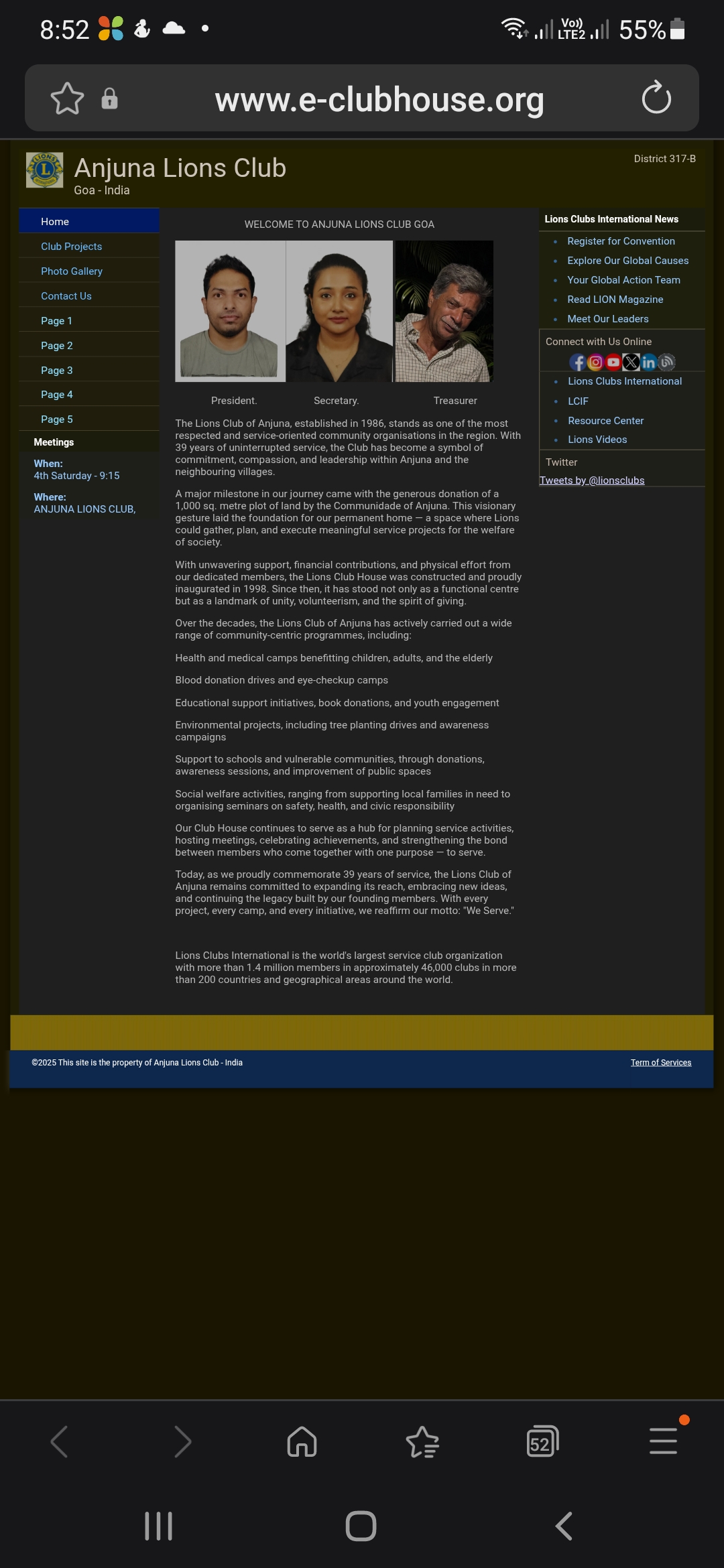 Create e-clubhouse website and updated Anjuna club website.