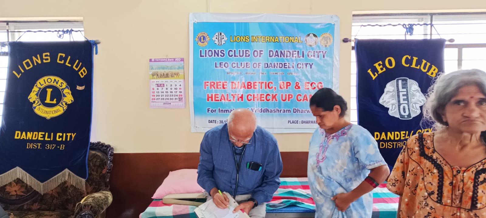 Free Diabetes, BP, ECG Health check up camp