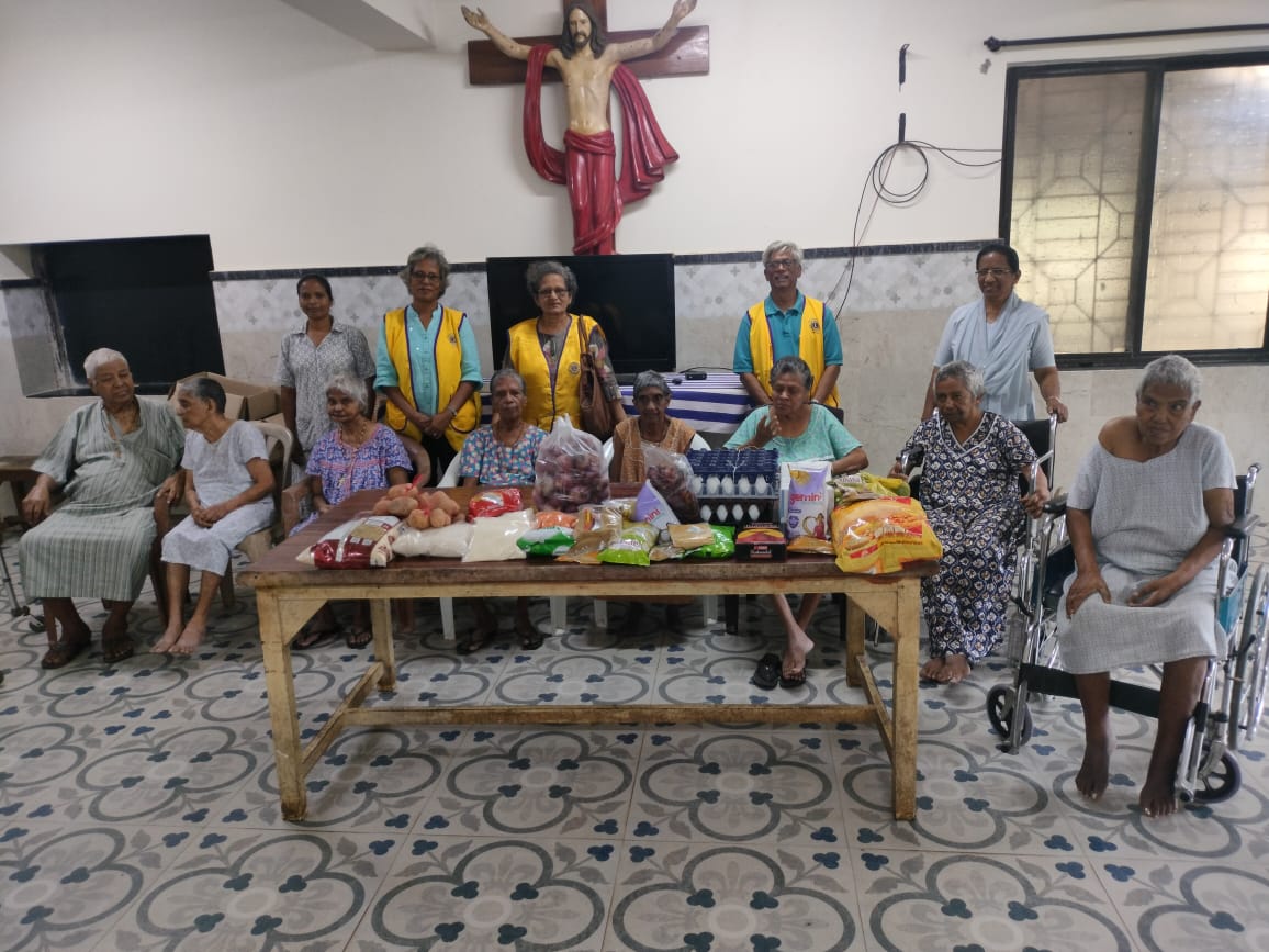 Visit and food Rations to old aged home in CHorao