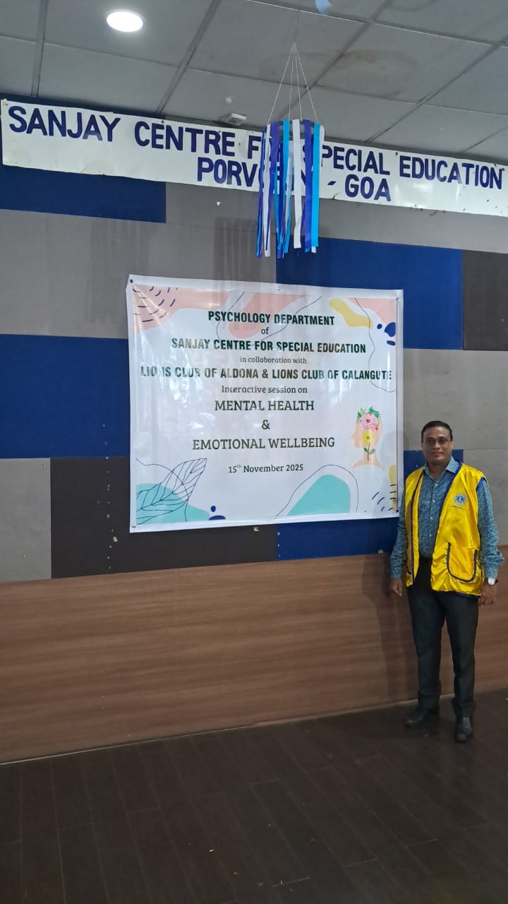 Mental Health Awareness Seminar at Sanjay School for PTA by Lions Club of Aldona - As the Software Dosent take had to Put the Next Date