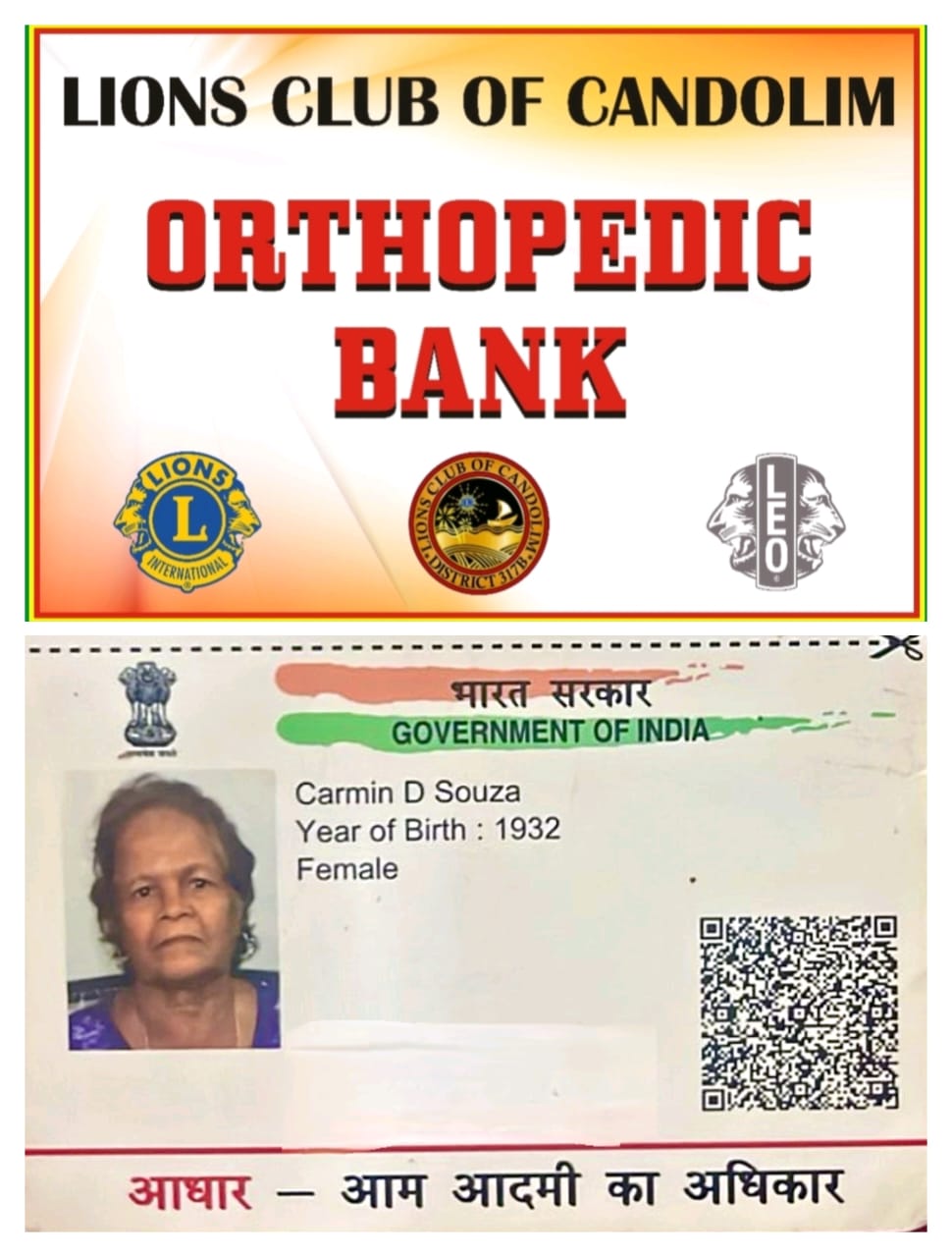 Orthopaedic Bank of Lions Club of Candolim.