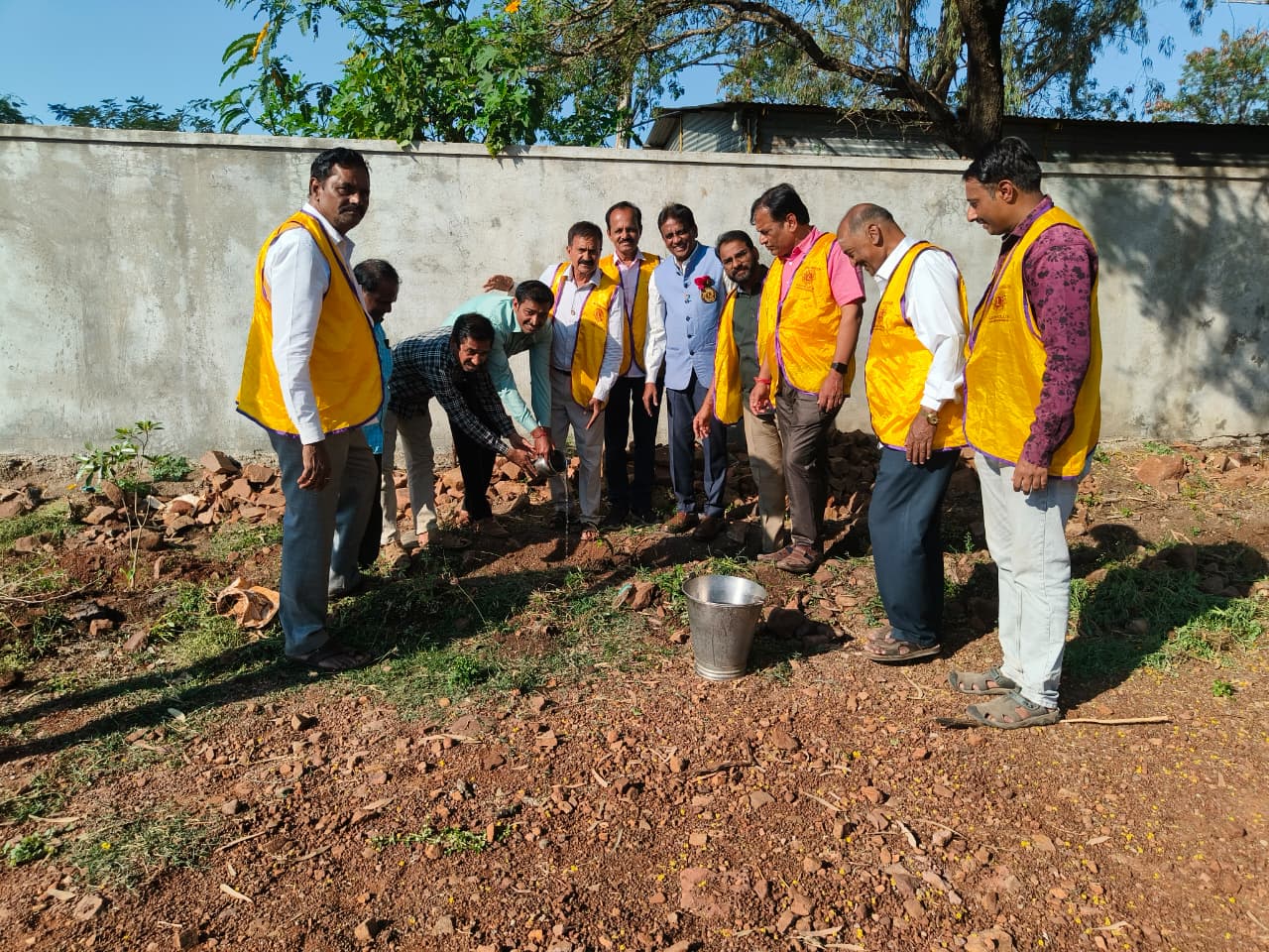 Tree plantation at the Alabala Government School premises.