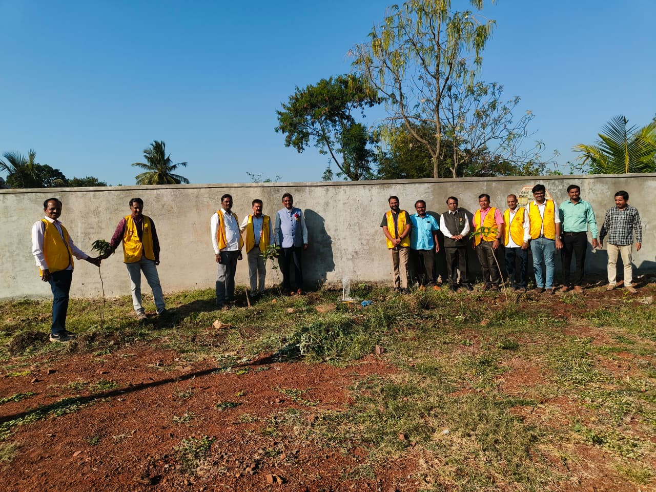 Tree plantation at the Alabala Government School premises.