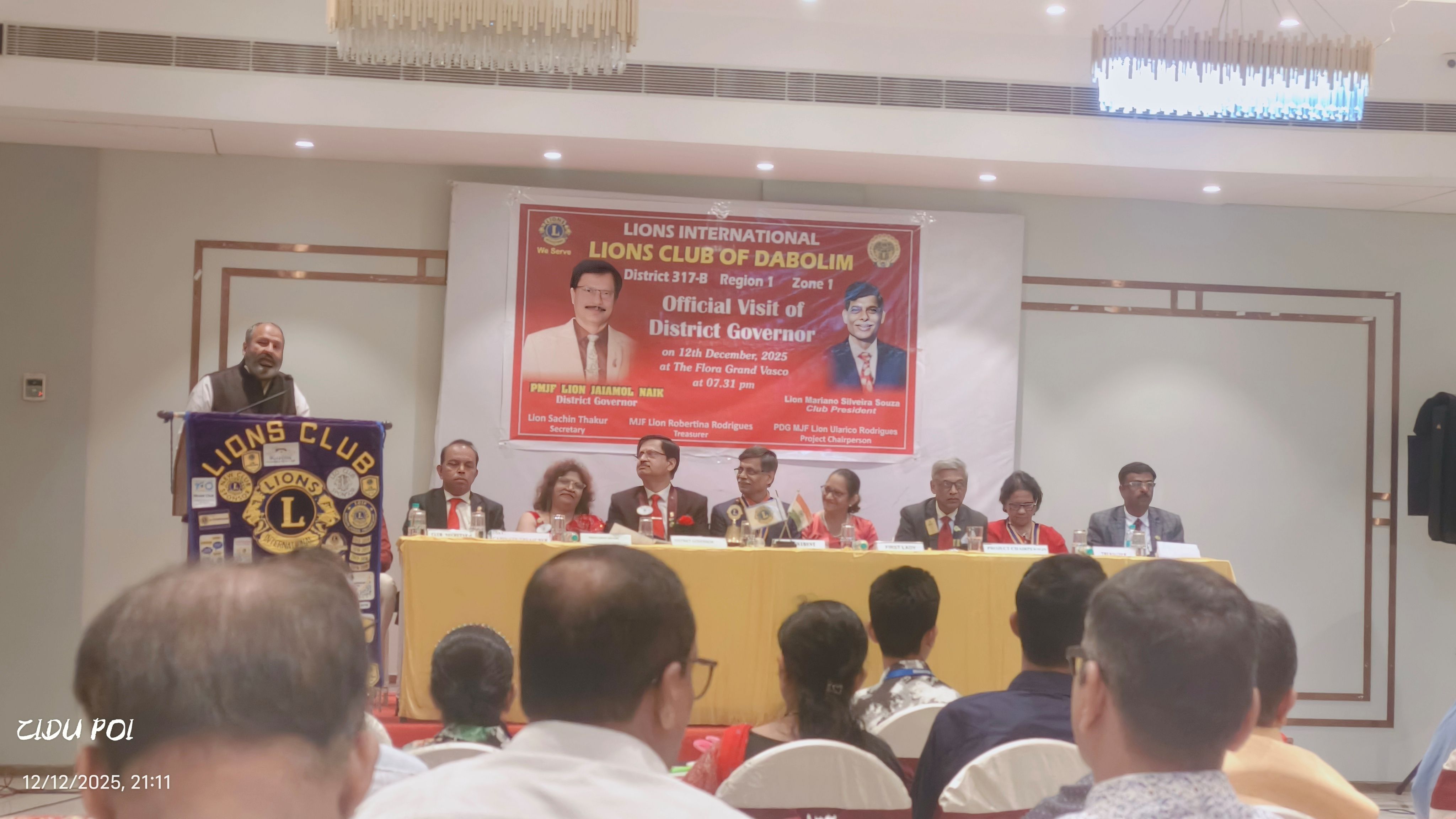 DG visit to Lions club of Dabolim