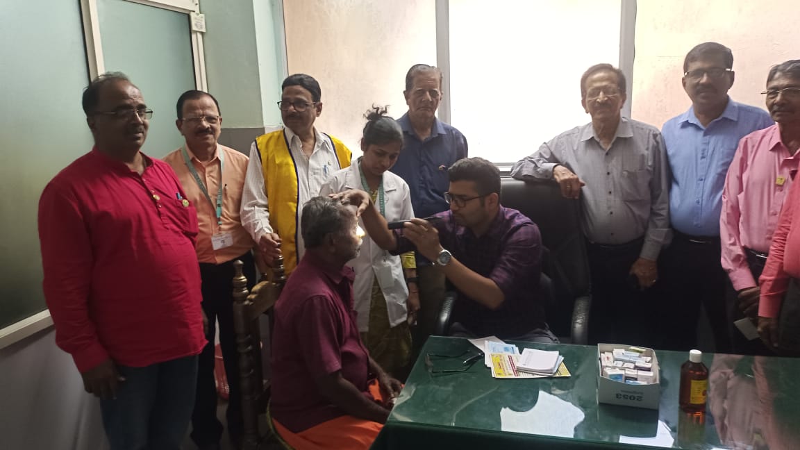 Participation in Eye checkup camp