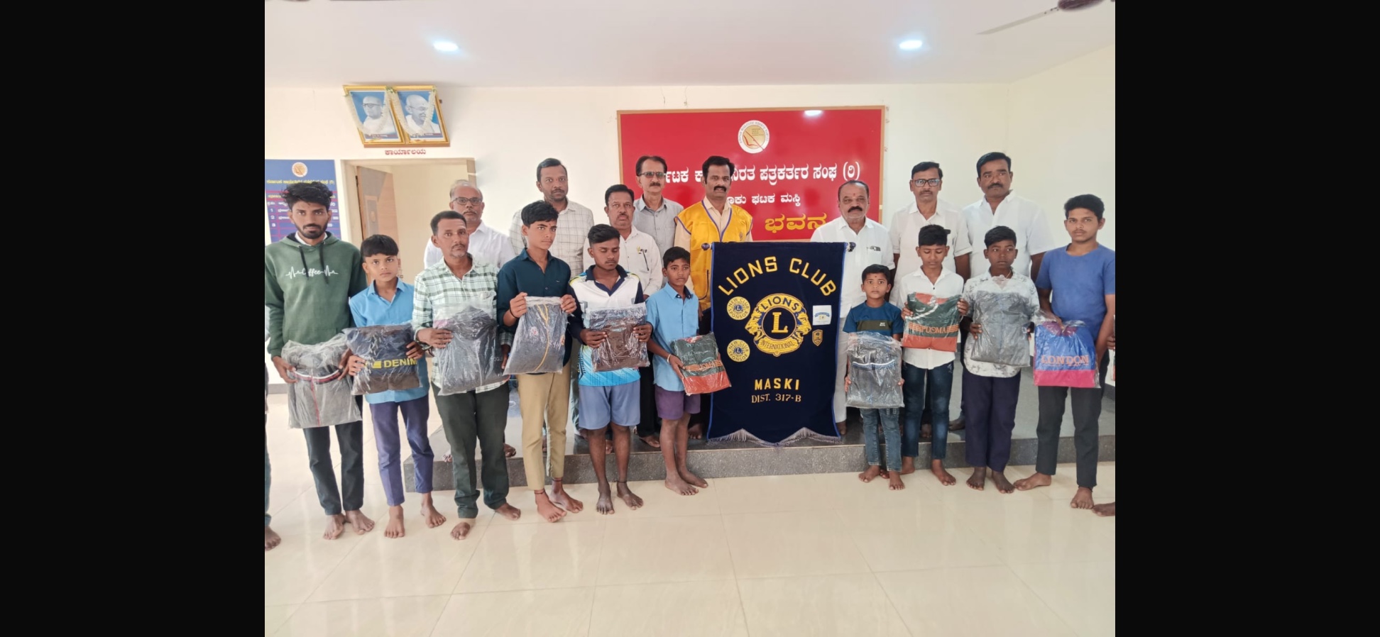 Sweaters Donated to News Paper distributing boys