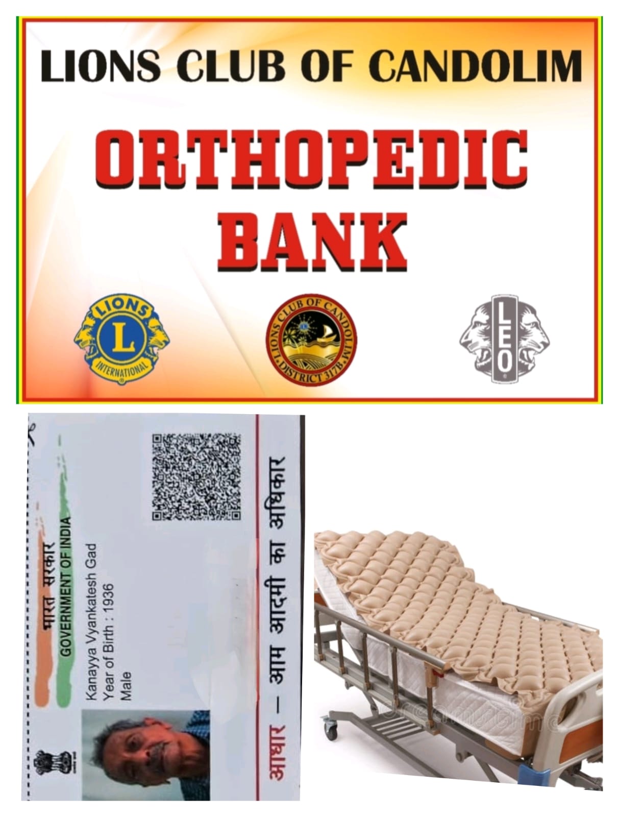 Orthopaedic Bank of Lions Club of Candolim
