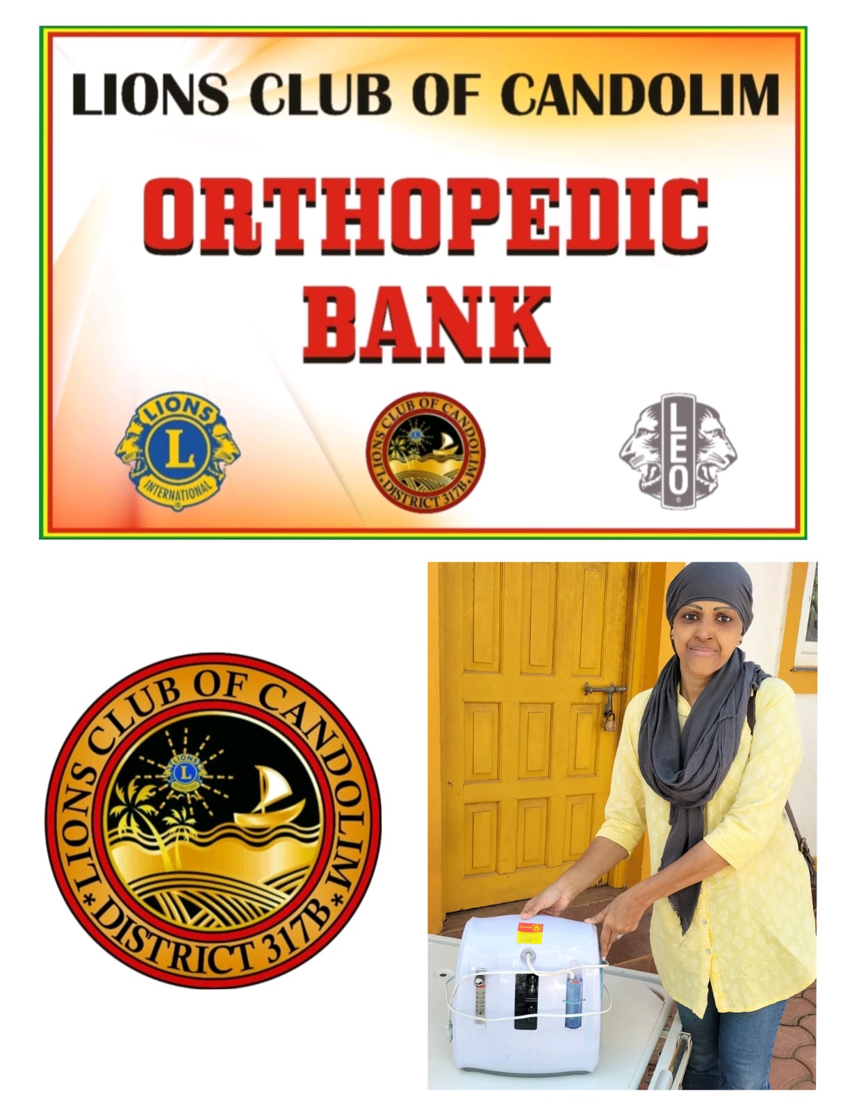 Orthopaedic Bank of Lions Club of Candolim.