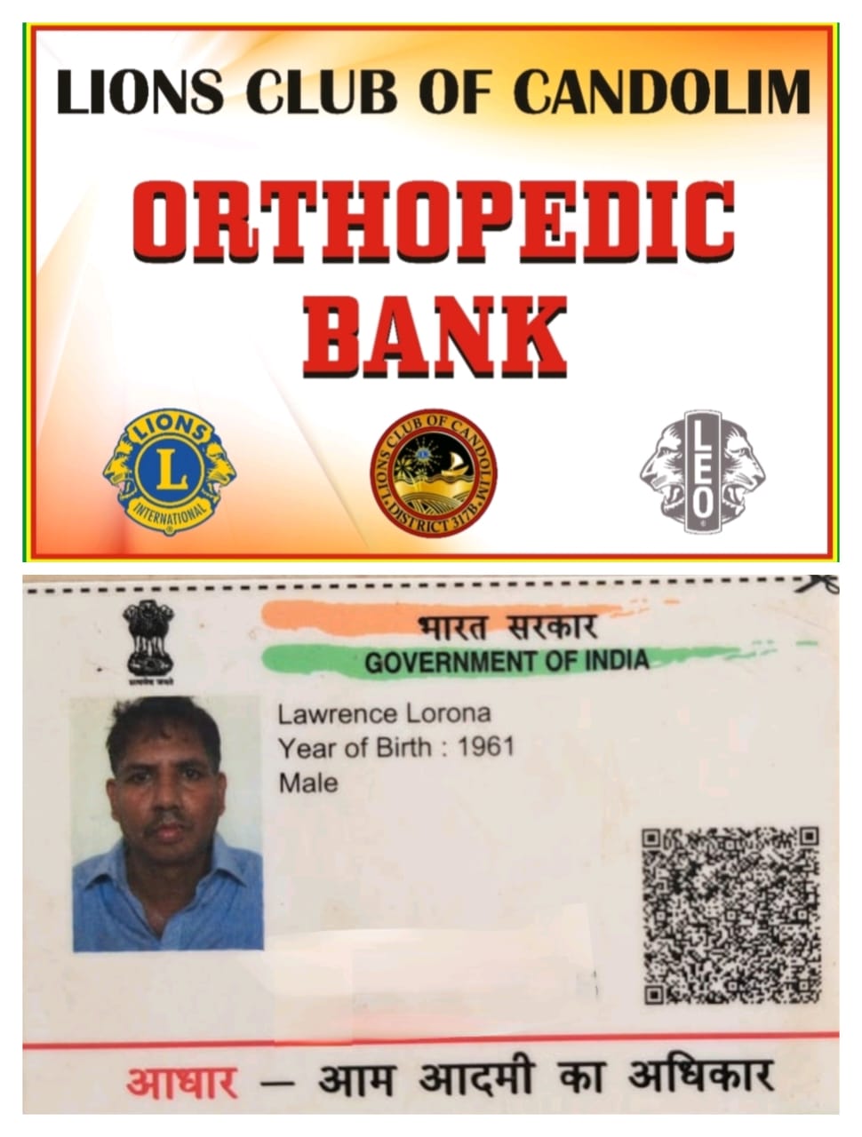 Orthopaedic Bank of Lions Club of Candolim.