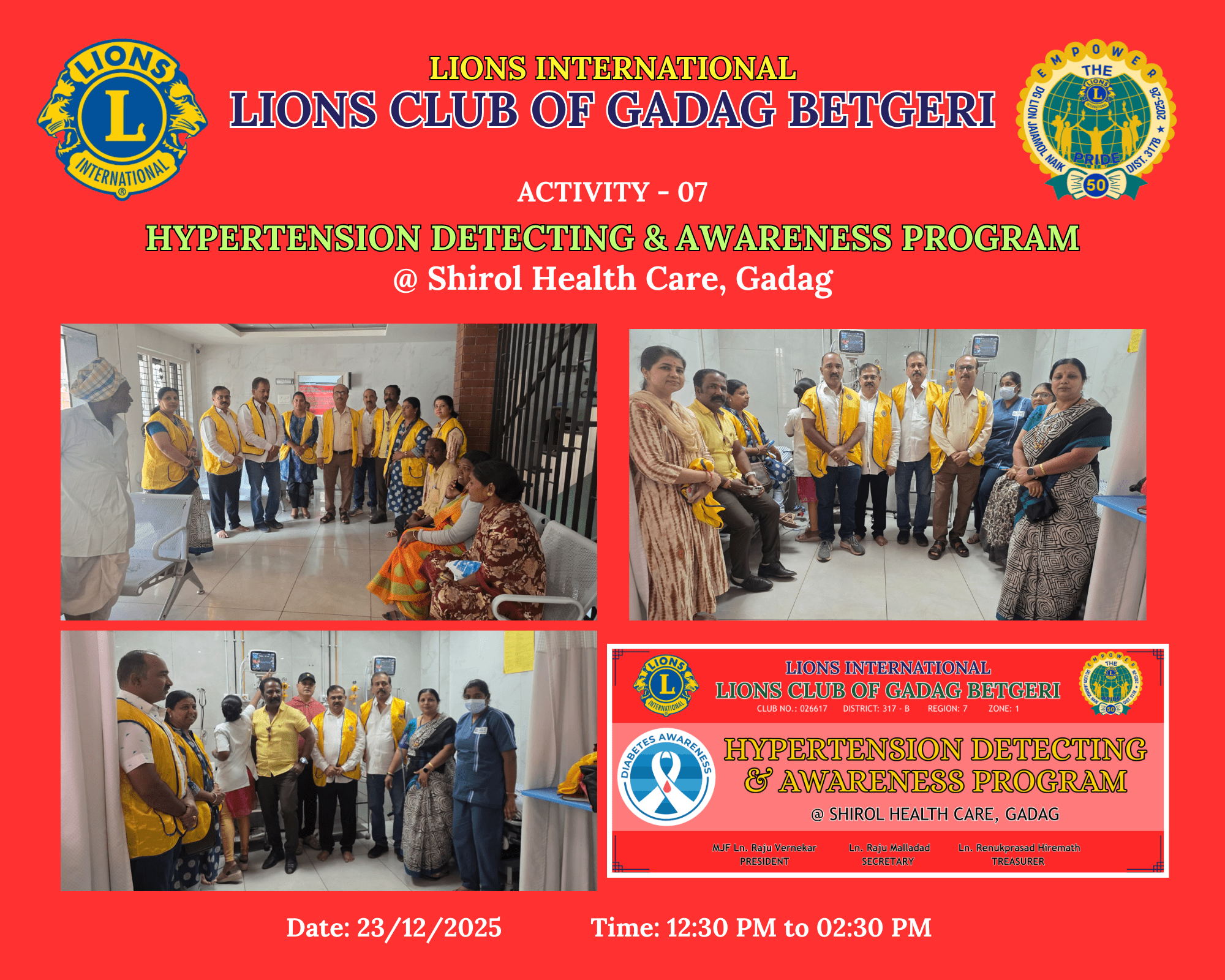 HYPERTENSION detecting & awareness program