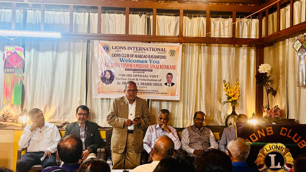 Region Chairperson’s visit to Lions Club of Margao Ravanfond