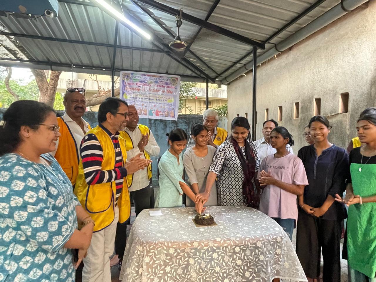 monthly activity of lions birthday celebrations at Matruchhaya, gogol
