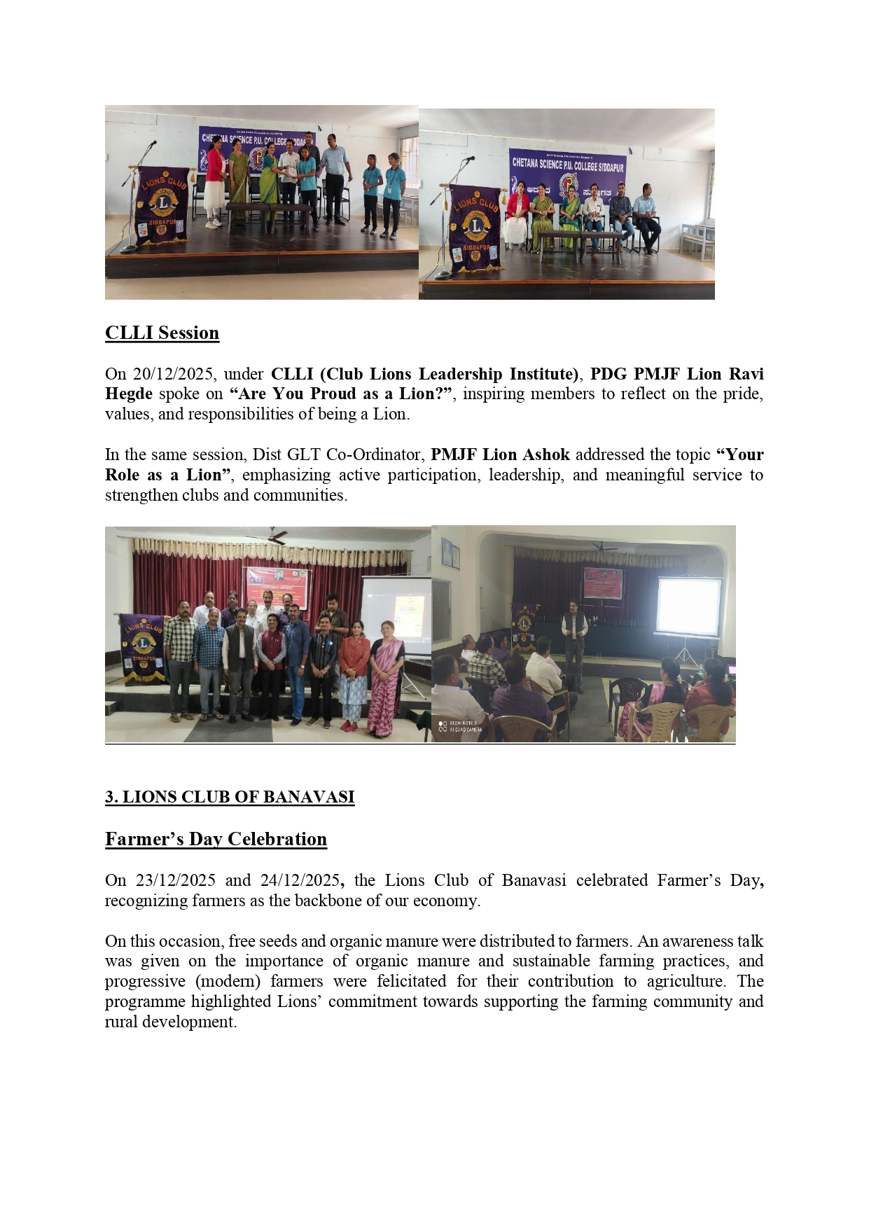 ZONE CHAIRPERSON 1 OF REGION 12 REPORT COMMUNICATED TO DG AND RC