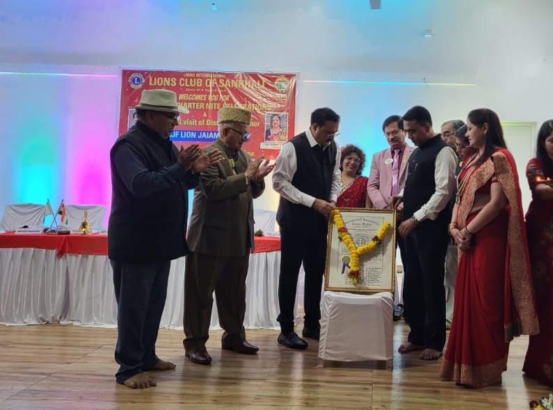 Displayed Club Charter Certificate during DG Visit 