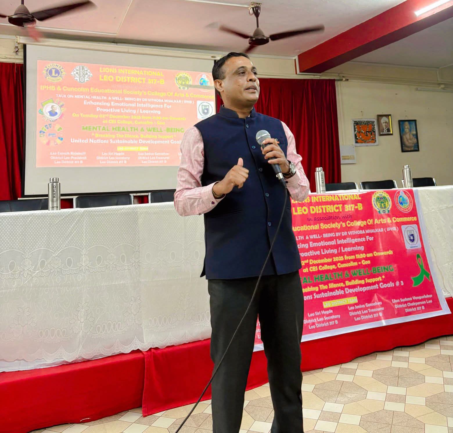 Leo District 317 B Organised A Seminar on Mental Health and Spoke on The Talk About Mental Health