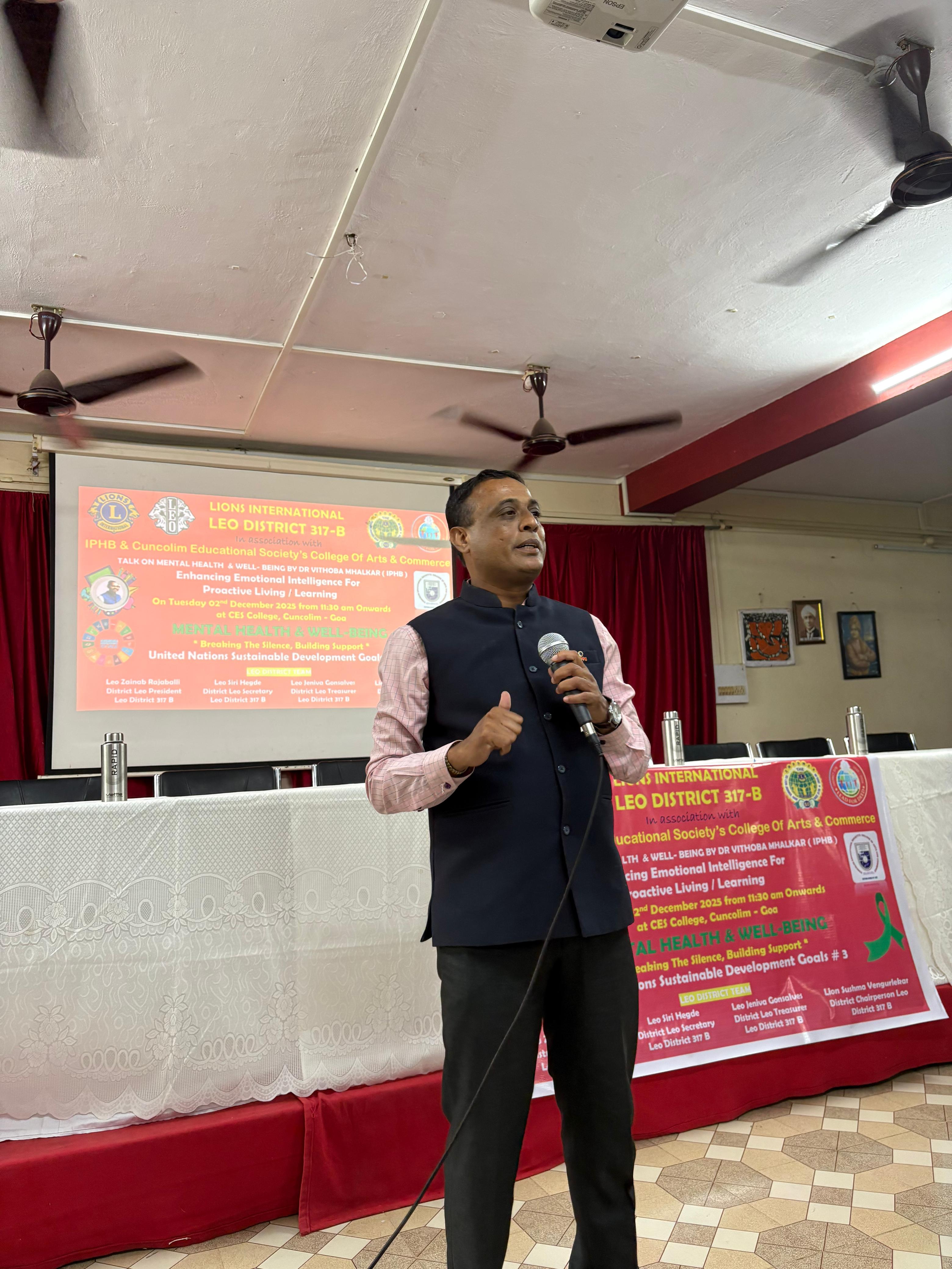 Leo District 317 B Organised A Seminar on Mental Health and Spoke on The Talk About Mental Health