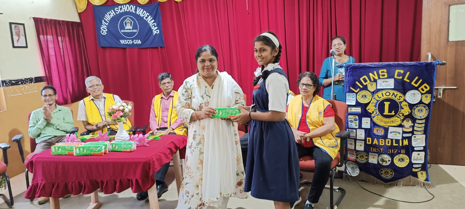 distributionof sanitary pads