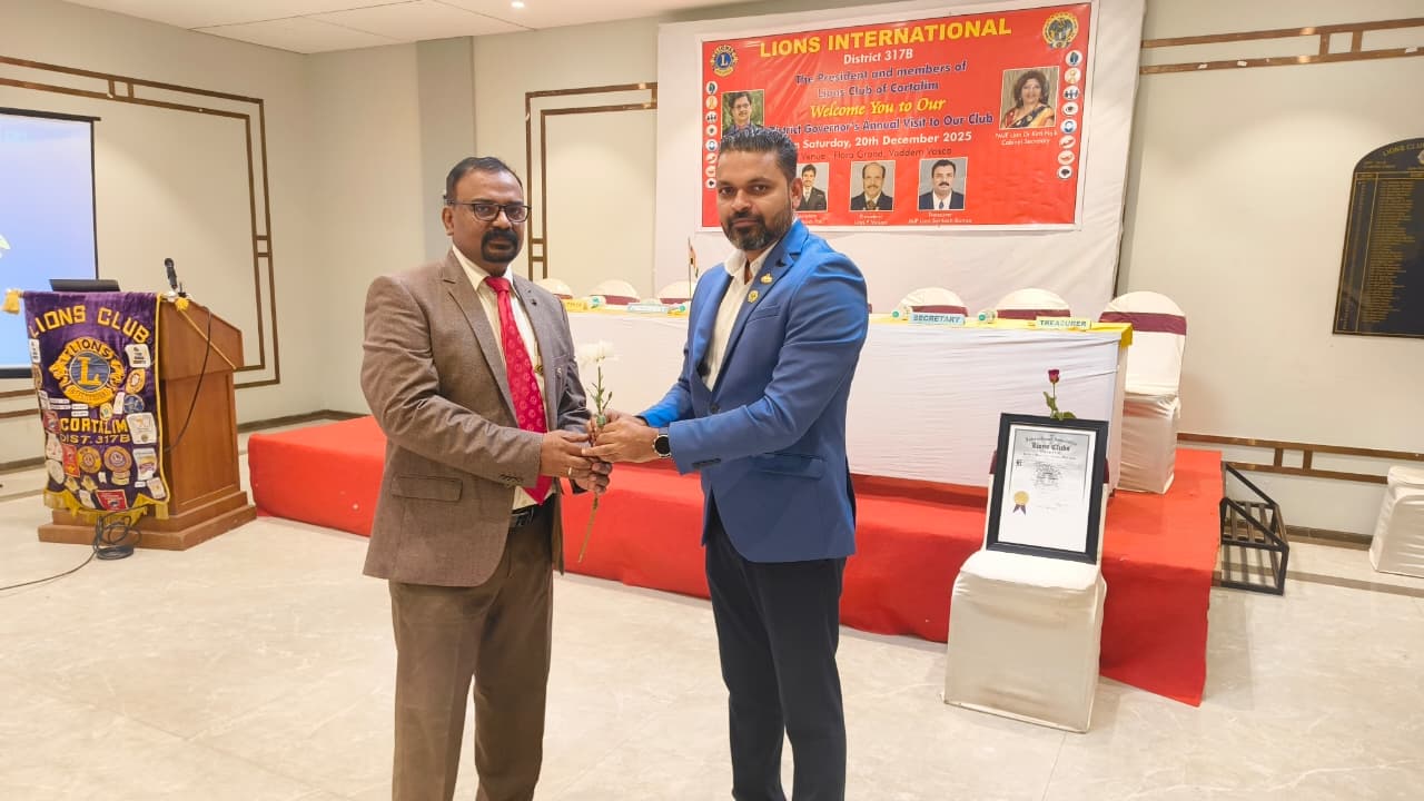 Attended DG's Official Visit to Lions Club of Cortalim 