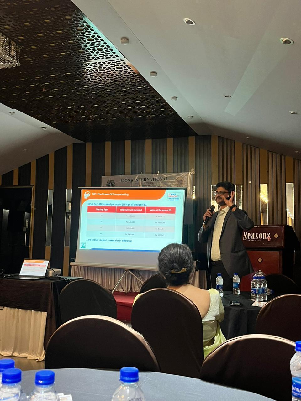 Attended Region Chairperson Lion Vishambar Kenkre Seminar On Financial Literarcy at Four Seasons at Fatorda