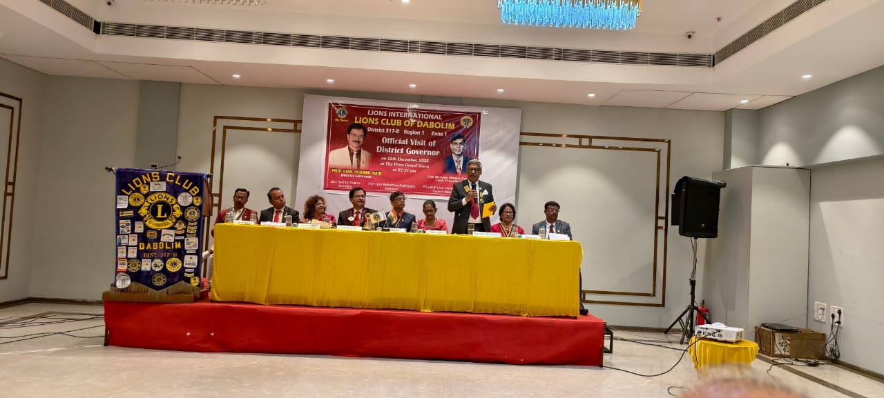Attended DG Visit at Lions Club of Dabolim held on 12th december 2025
