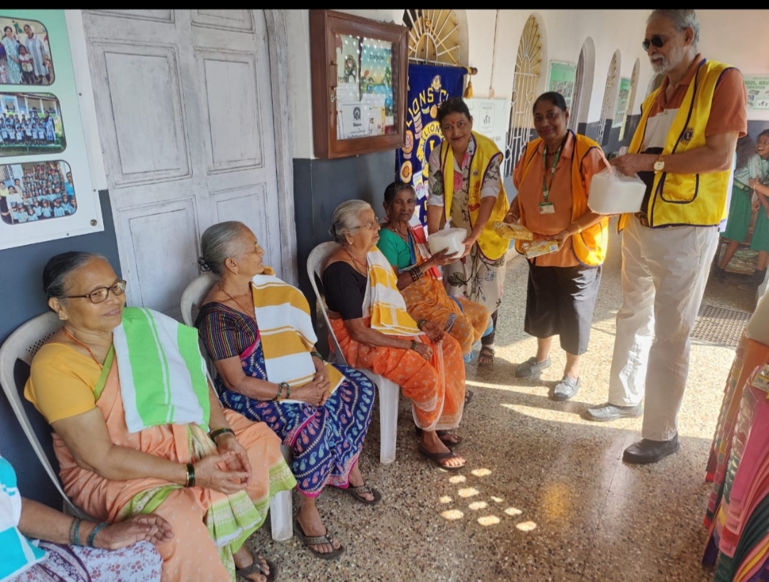 In observance of Hunger Relief Week, members of the Lions Club of Panjim distributed food essentials as requested by the village needy families, addressing their immediate needs with care and compassion.
